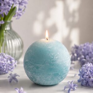 Vela Azul 9Cm Fragancia Hyacint