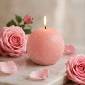 Vela Rosa 9 Cm Fragancia "Rosas"